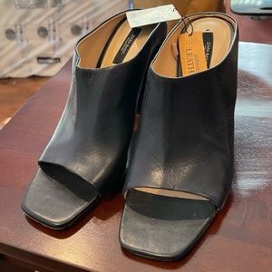 Zara black open toe shoes 41